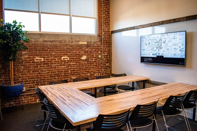 coworking meeting room at the launch factory charlotte