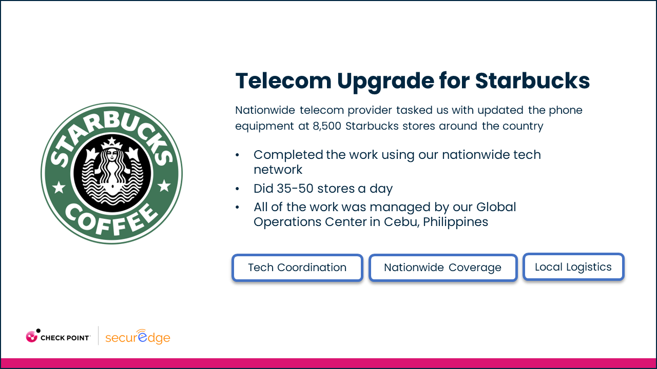 telecom upgrade for starbucks project overview