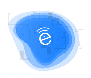 SecurEdge WiFi design with blue RF waves logo
