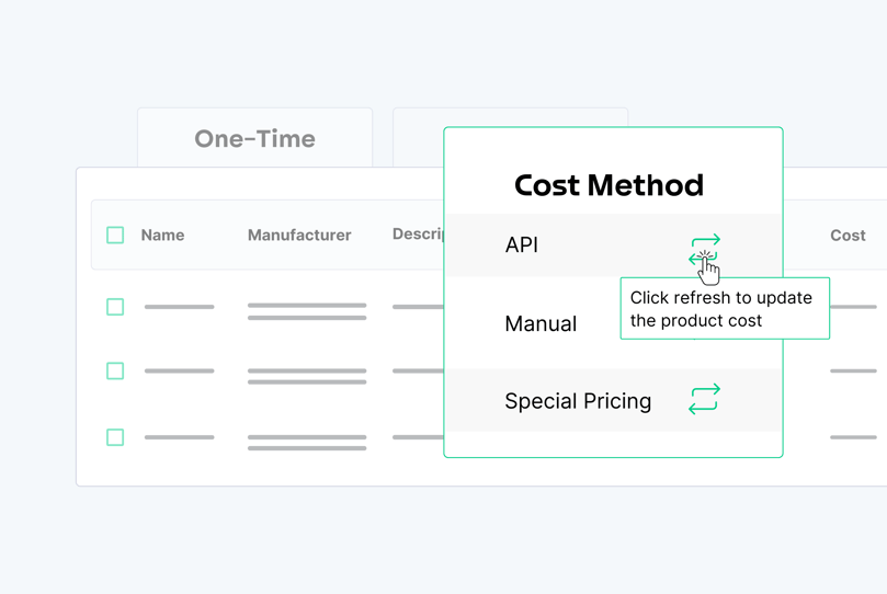 Pricing updates refresh screen rendering