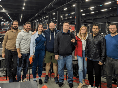 TechGrid Team in Romania at Go Karts