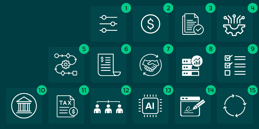 15 CPQ Process Best Practices Icons with Numbers Hero