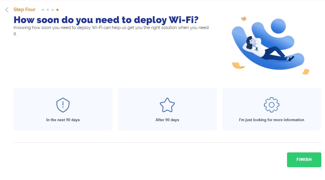 WiFi as a Service Quoting Tool Step 4 Time frame