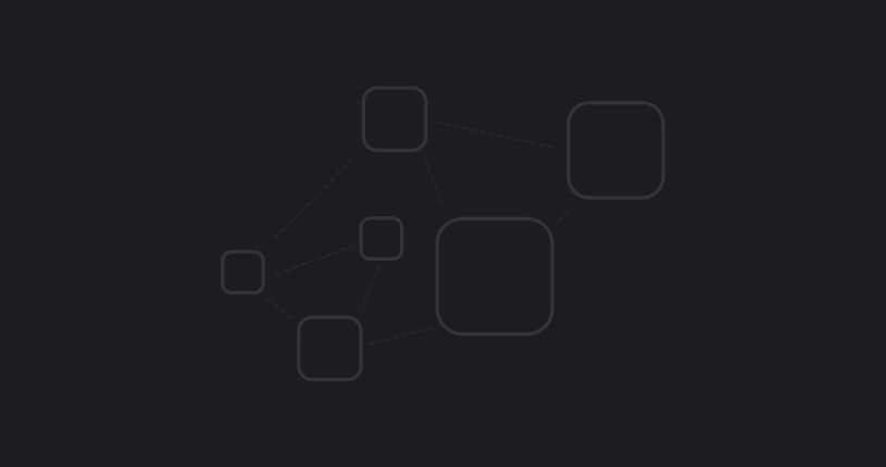 building blocks of different sizes with connected lines between them