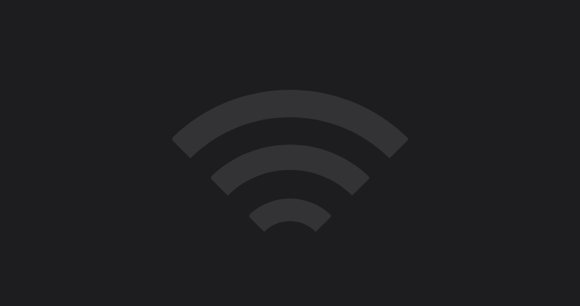 strong wifi signal gray on top of black background